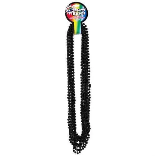 33" Black Bead Necklaces (12 pack)