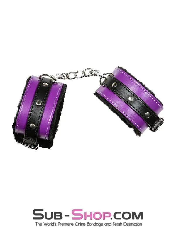 7937M      Purple Seduction Fur Lined Ankle Cuffs