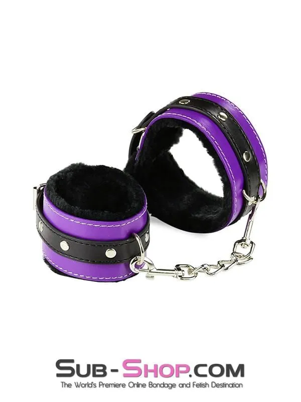 7937M      Purple Seduction Fur Lined Ankle Cuffs