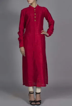 Achkan Kurta with Churidar Sleeves & golden buttons