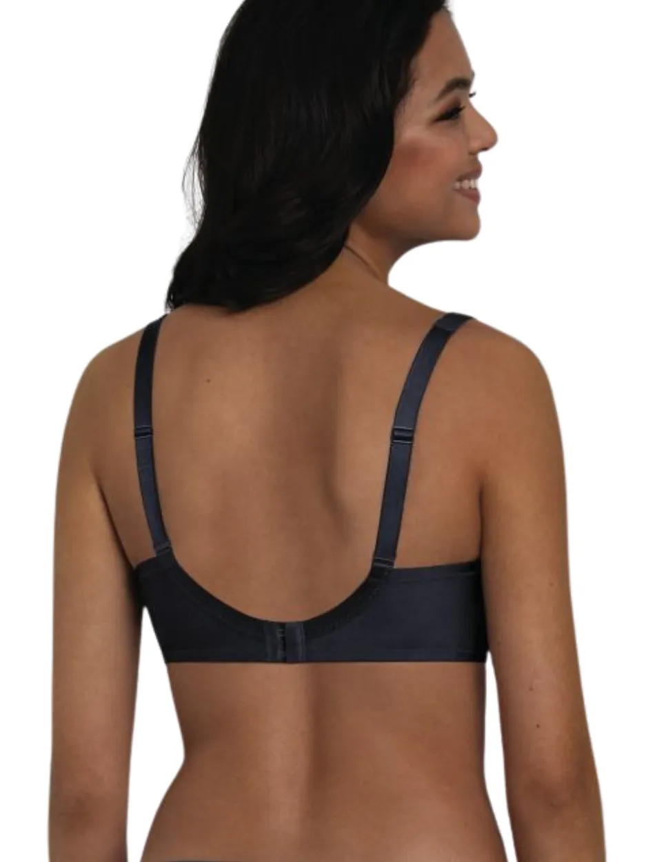 Anita Dalia Mastectomy Bra Wireless Post Operative Bra, Shadow Blue | Blue Mastectomy Bra | Anita Dalia Post Mastectomy Bra