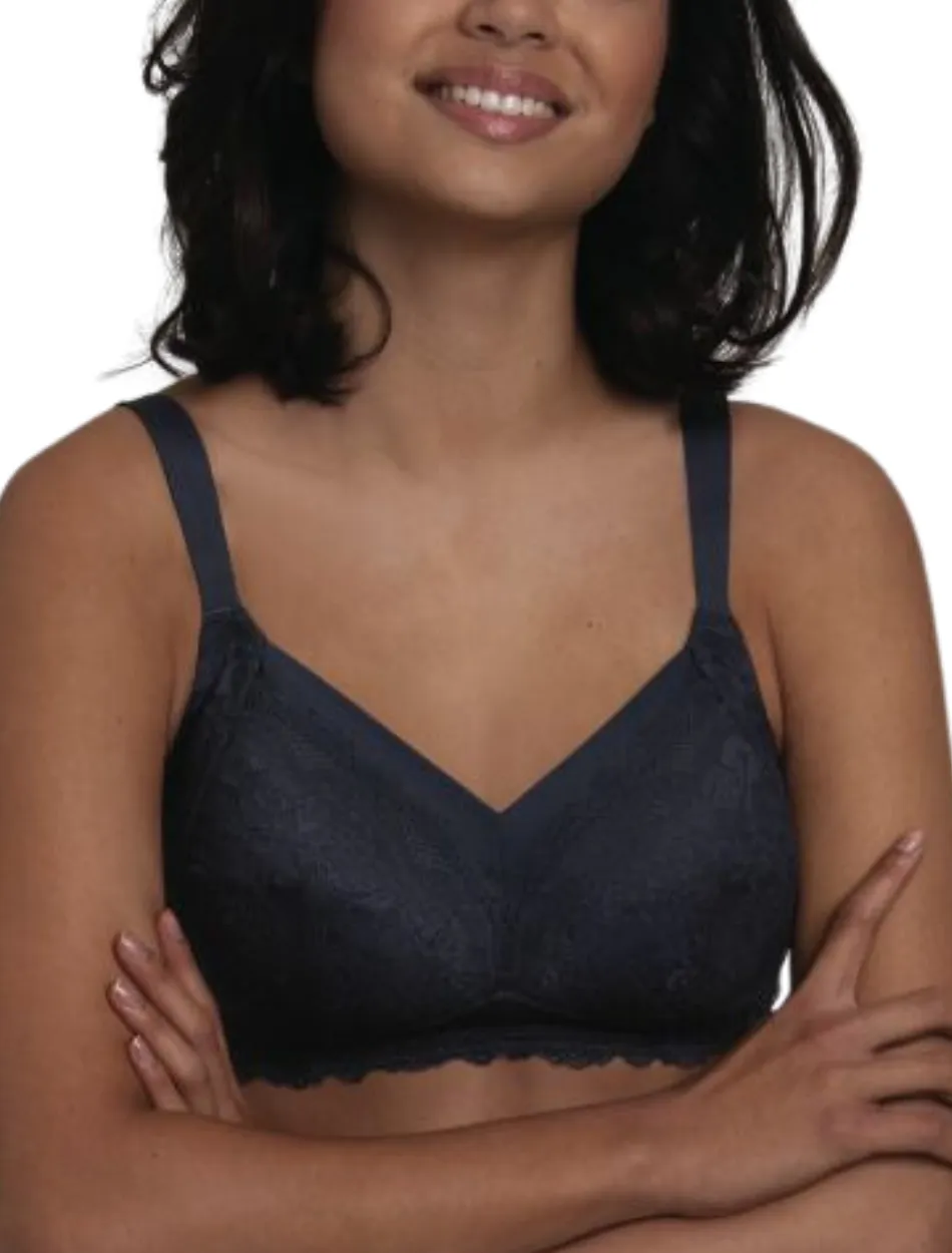 Anita Dalia Mastectomy Bra Wireless Post Operative Bra, Shadow Blue | Blue Mastectomy Bra | Anita Dalia Post Mastectomy Bra