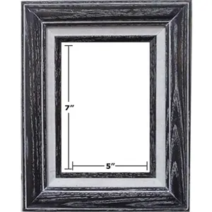 ASH GRAY W/OYS LINER PICTURE FRAMES 5in x 7in