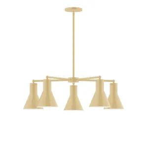 Axis Flare 5-Light LED Chandelier in Ivory