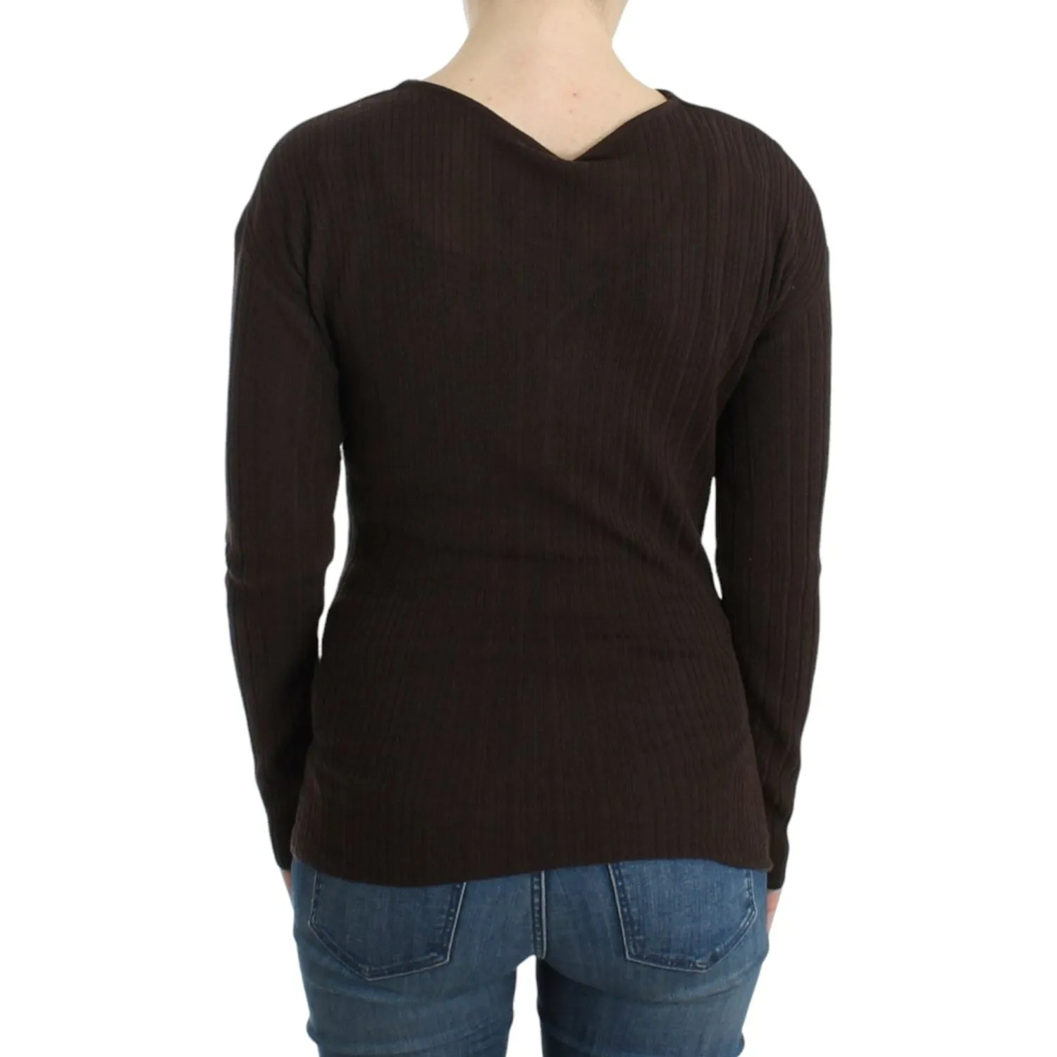 Cavalli Chic Keyhole Virgin Wool Sweater