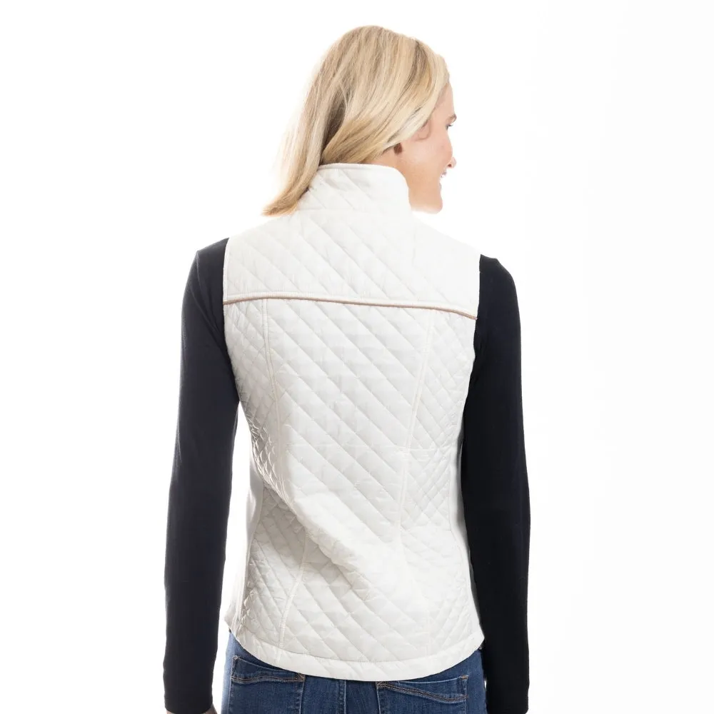 Chic Core Winter White Quilted Vest