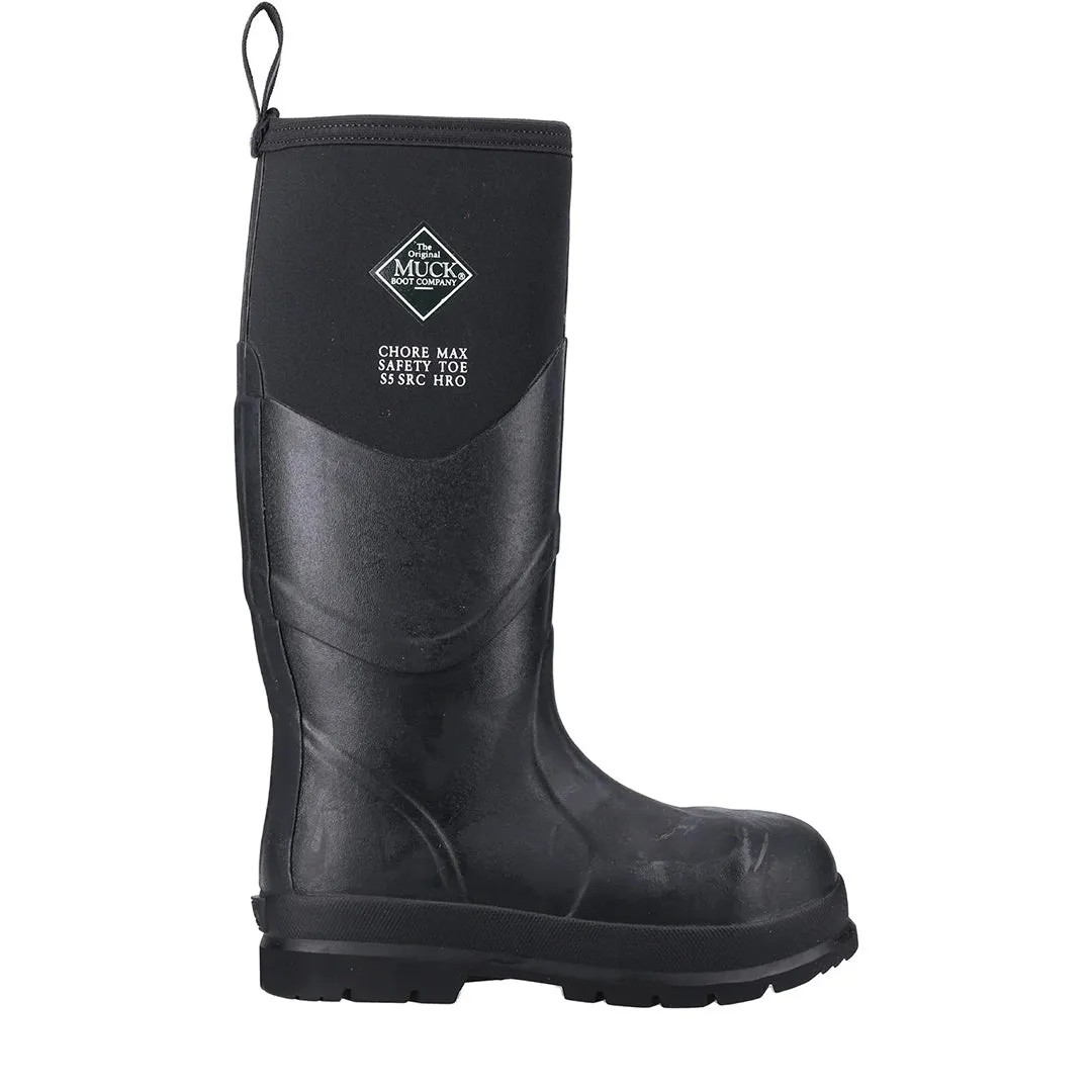 Chore Max Steel Toe S5 Safety Wellington - Black by Muckboot