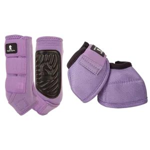 Classic Equine Classic Fit Front and Bell Boot Combo Pack- Lavender