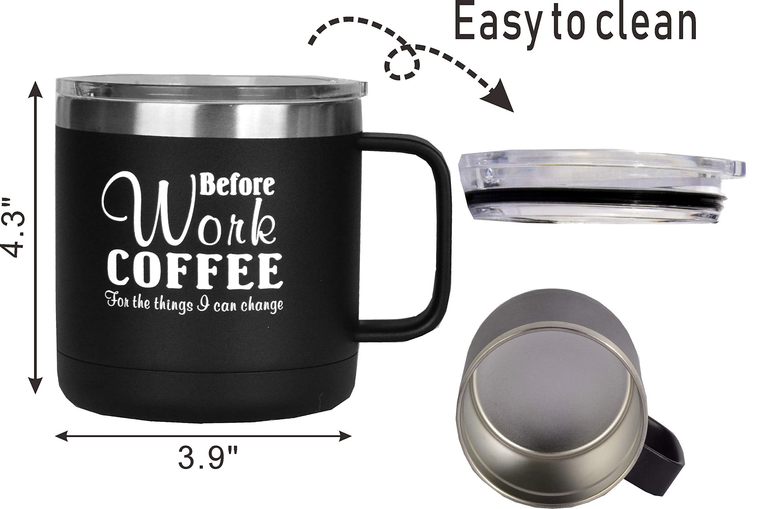 Coffee Mug Gift Set, "Before Work Coffee For The Things I Can Change", "After Work