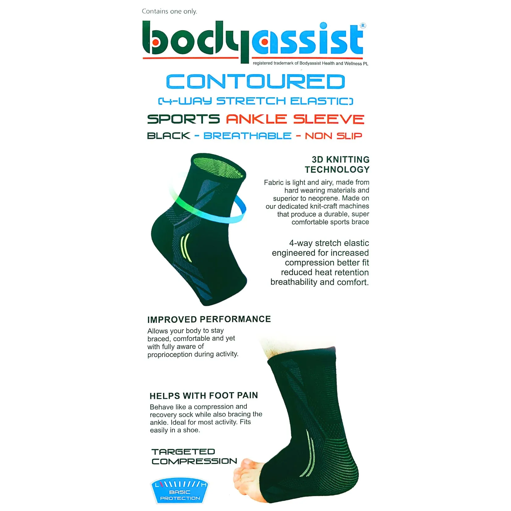 Contoured Sports Ankle Sleeve - Body Assist (1)