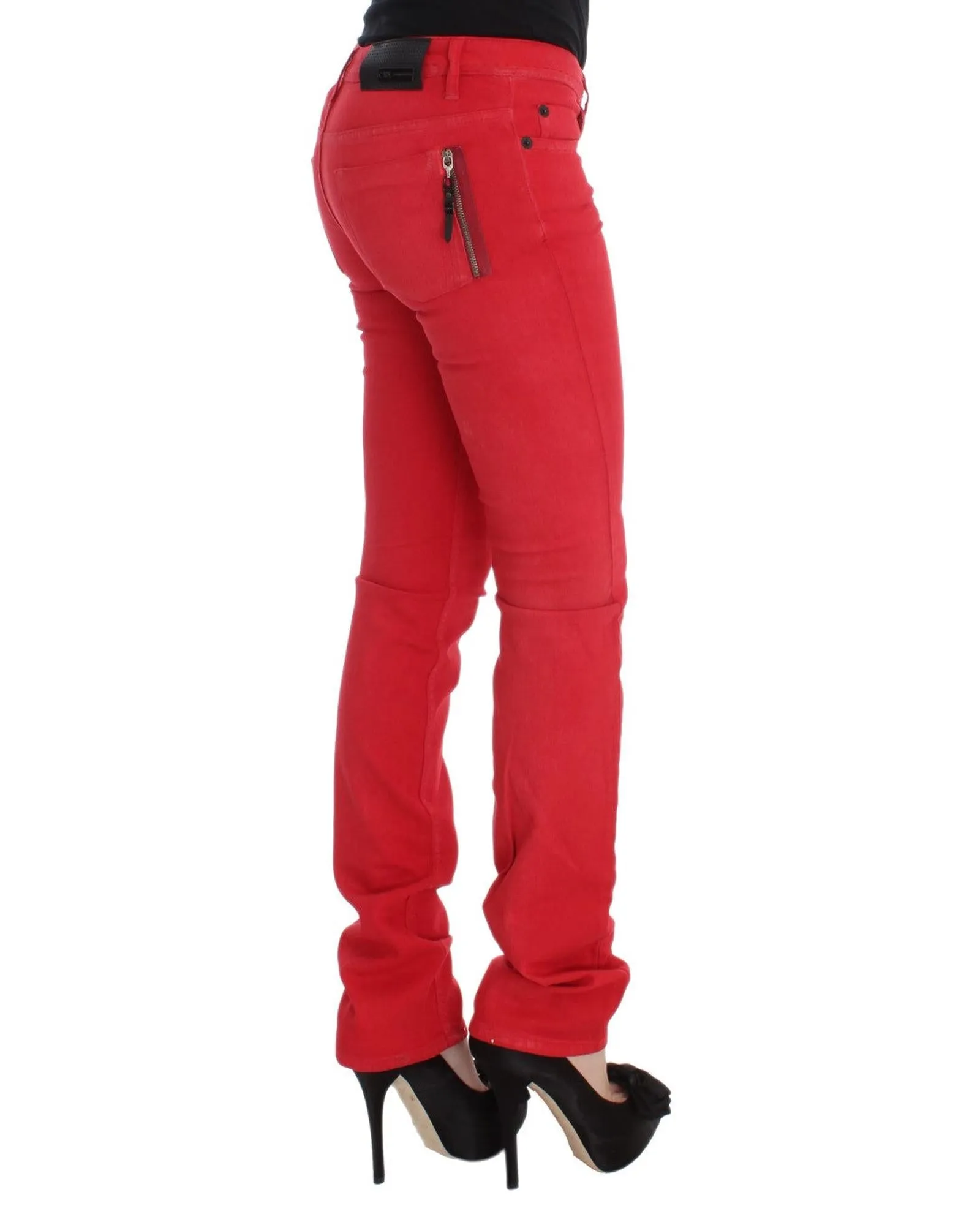 Costume National Red Skinny Jeans