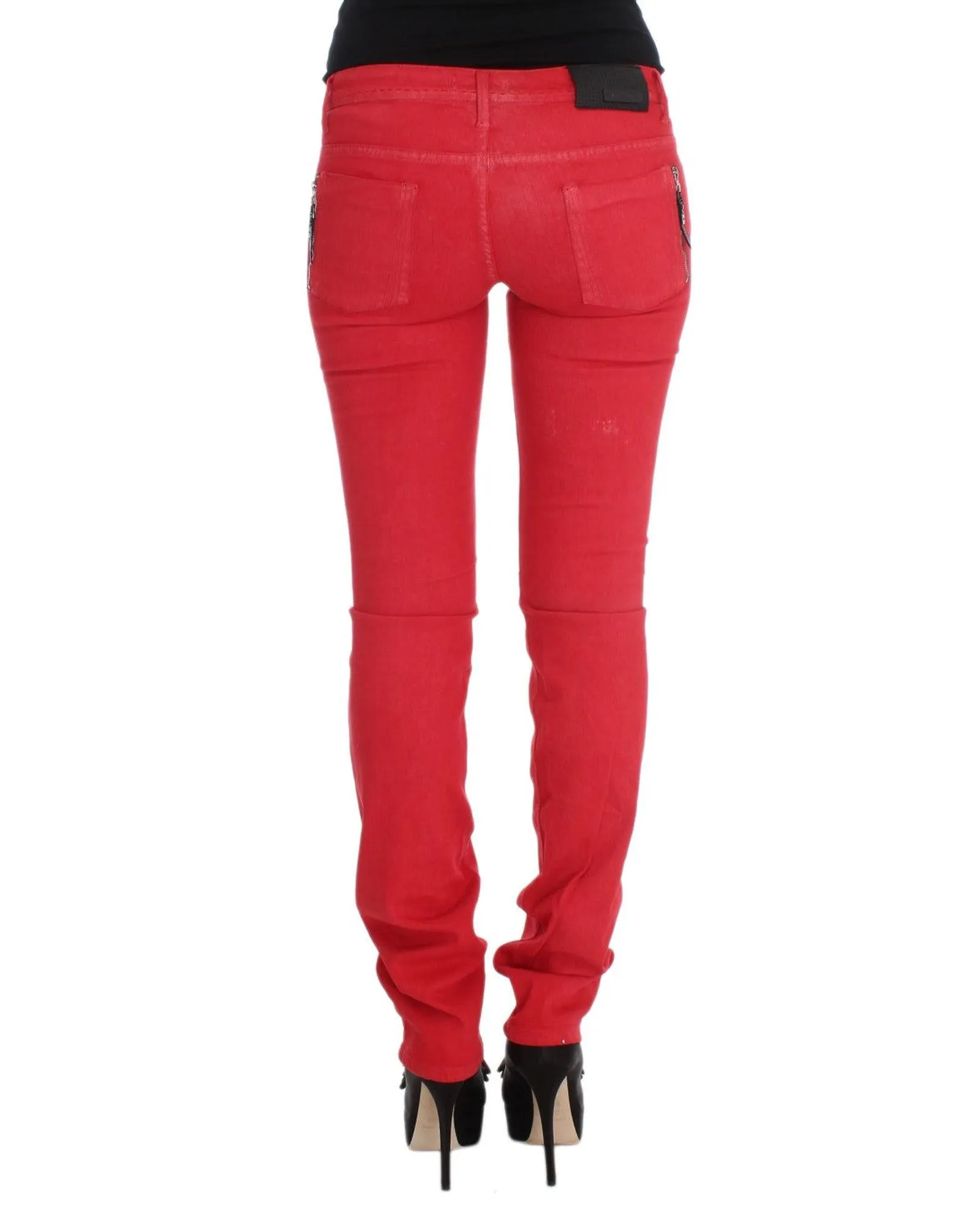 Costume National Red Skinny Jeans