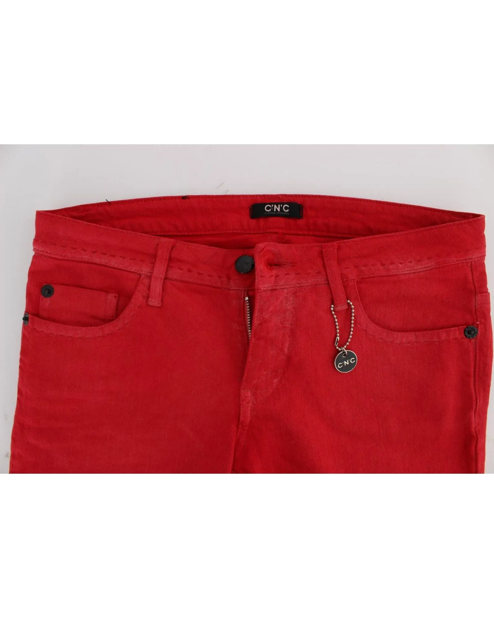 Costume National Red Skinny Jeans