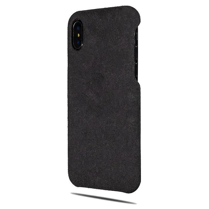 Dark Gray Micro Suede iPhone Xs / iPhone X Monogram Case