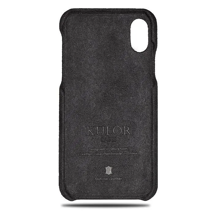 Dark Gray Micro Suede iPhone Xs / iPhone X Monogram Case