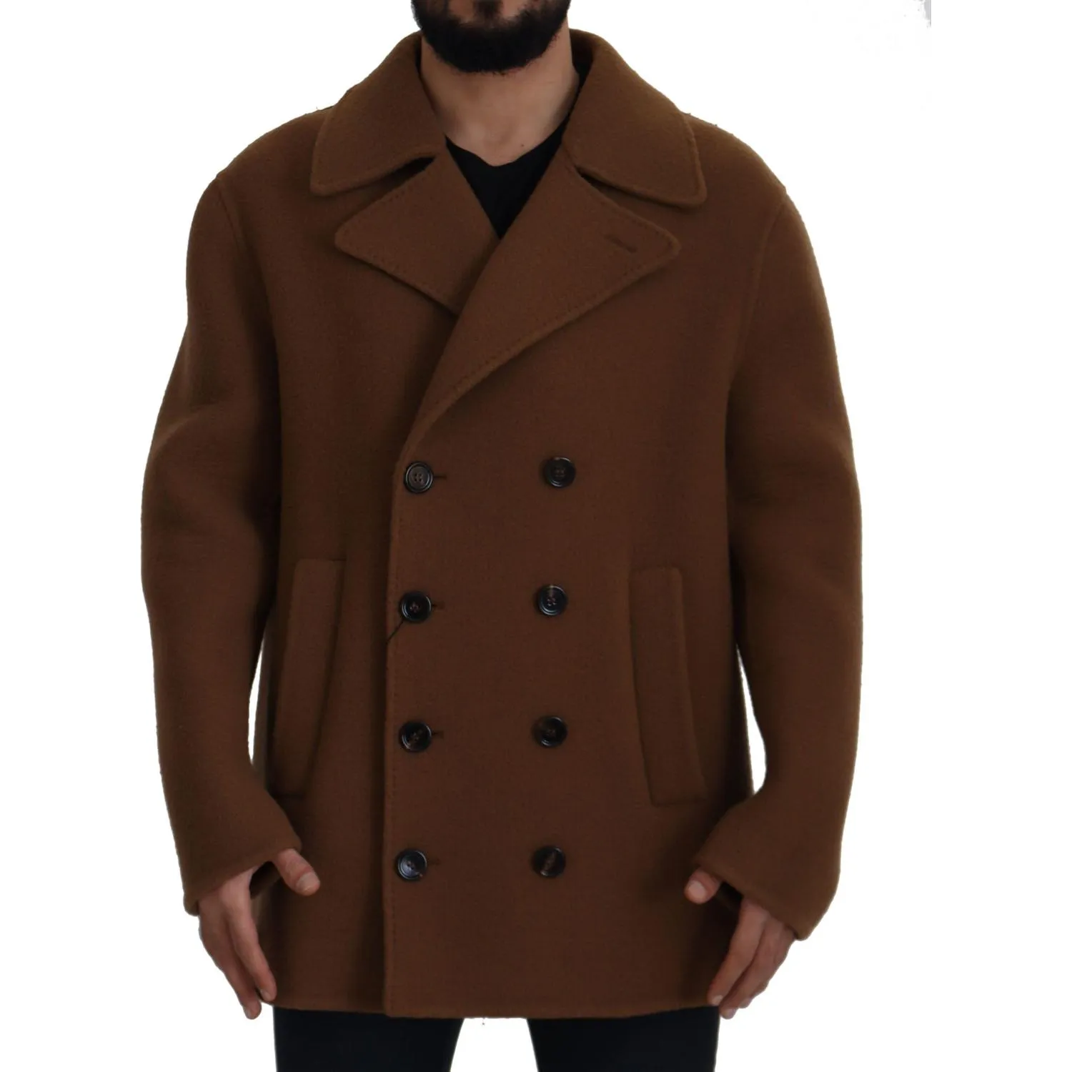 Dolce & Gabbana Elegant Double Breasted Brown Jacket