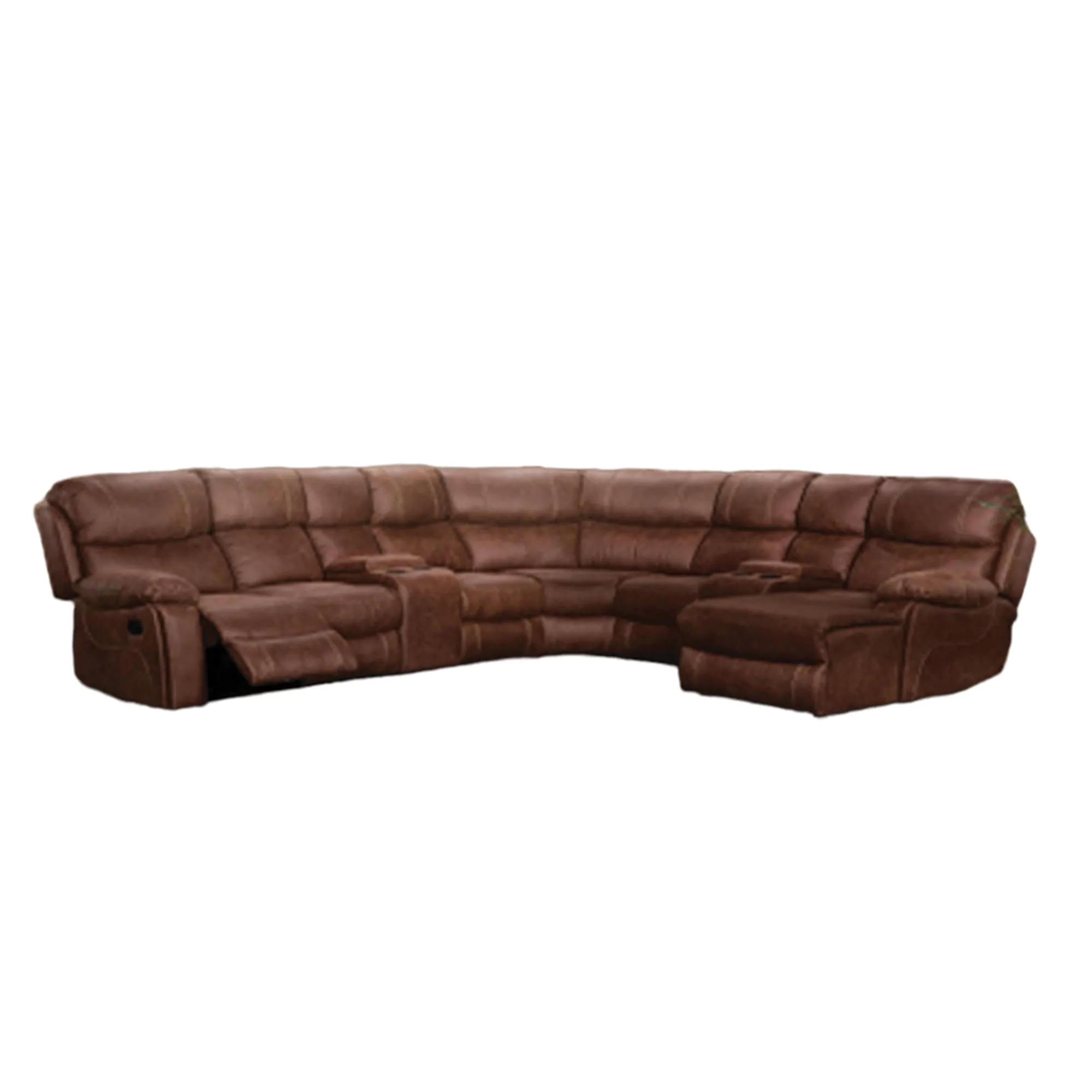 Earthline Woodford Corner Lounge Suite Brown