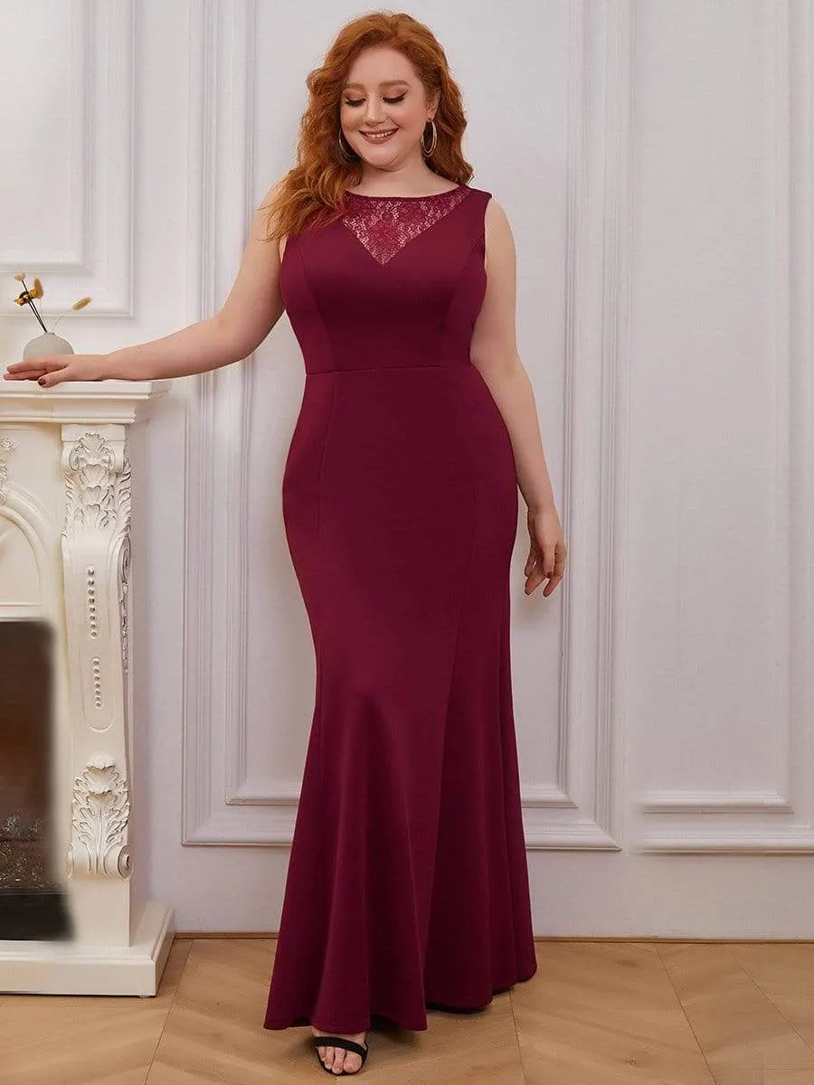 Elegant Sleeveless Fishtail Long Evening Dress