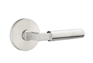 Emtek Stainless Steel Hercules Lever Handle with Disk Rosette - E655