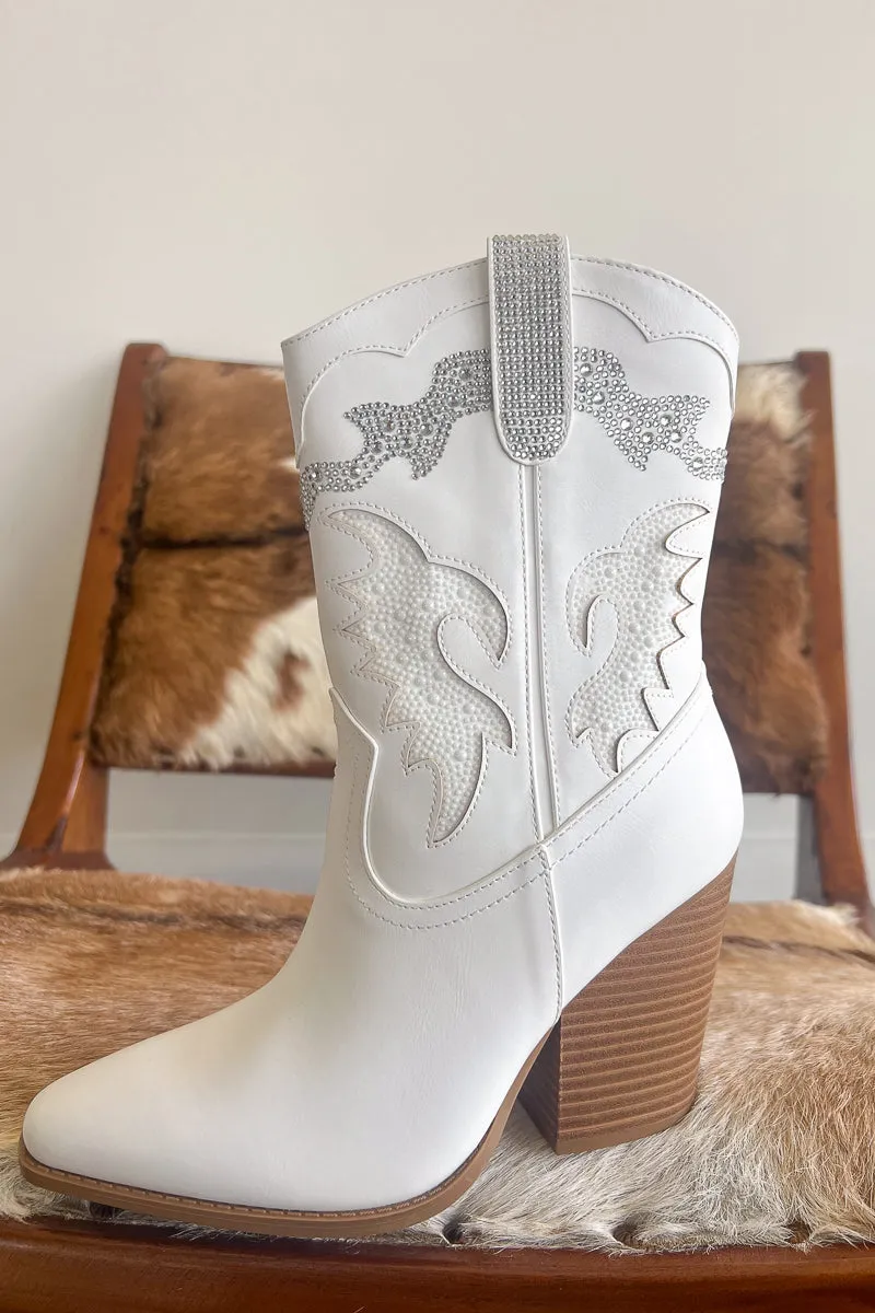 Eva Rhinestone Western Boots