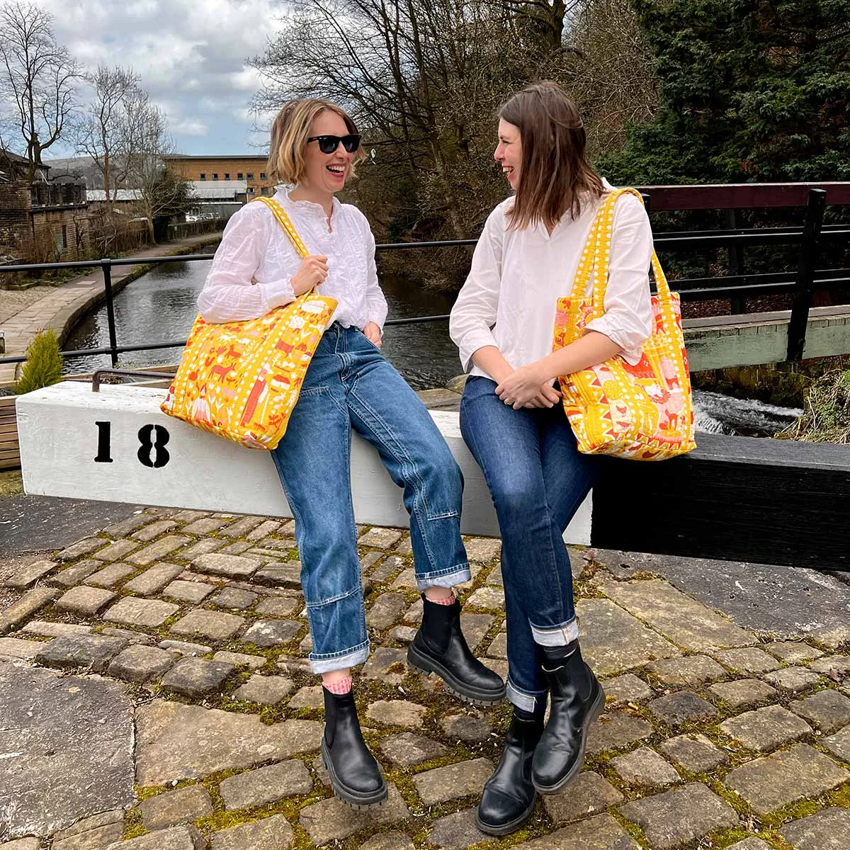 Farm Life Quilted Tote Bag