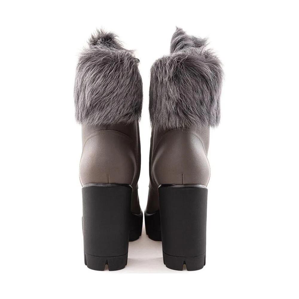 Giuseppe Zanotti Gray Eco Leather Boot