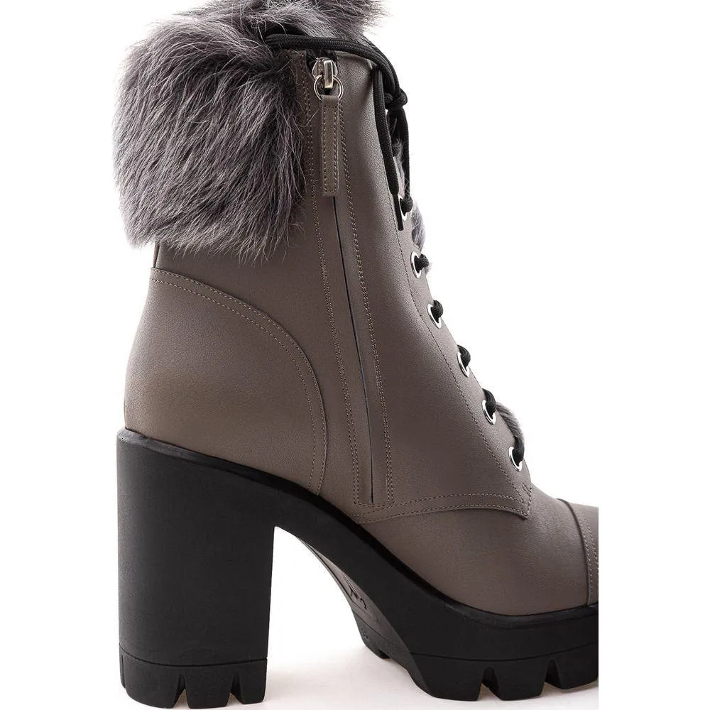 Giuseppe Zanotti Gray Eco Leather Boot