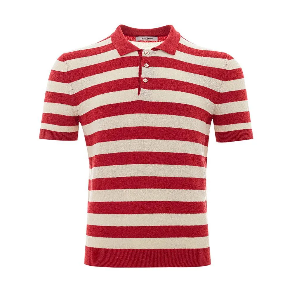 Gran Sasso Elegant Cotton Polo Shirt in Vibrant Red