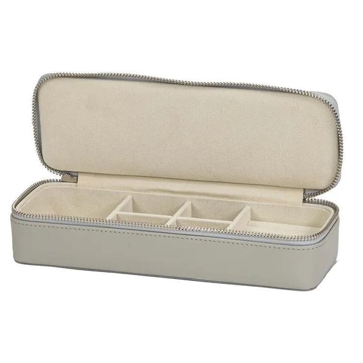 Grey Bonded Leather Travel Case