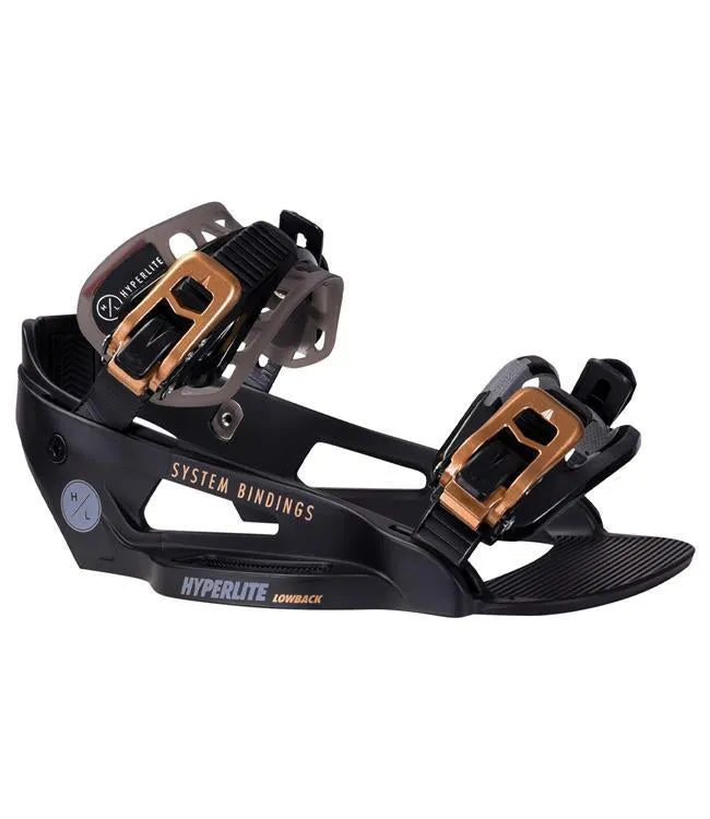 Hyperlite System Lowback Wakeboard Bindings (2025) Black