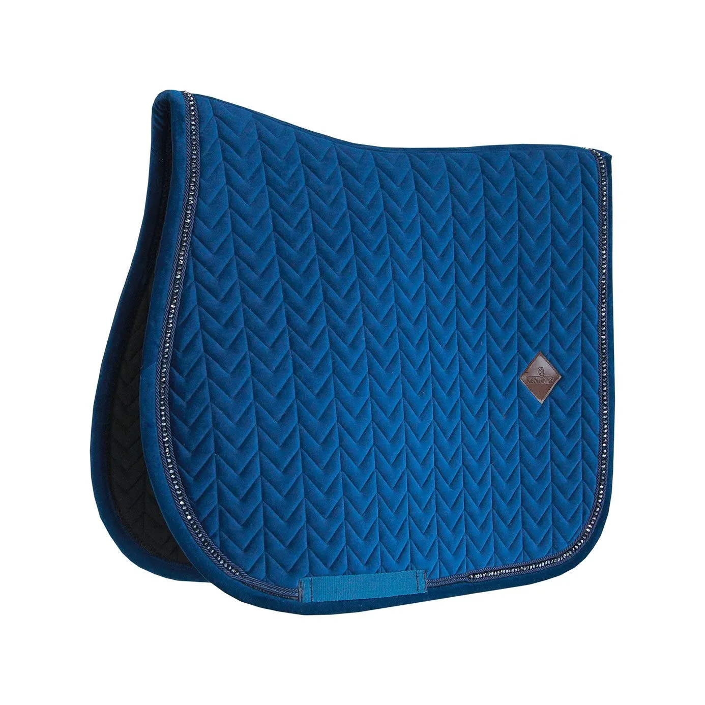 Kentucky Horsewear Velvet Pearls Jumping Saddle Cloth - Navy