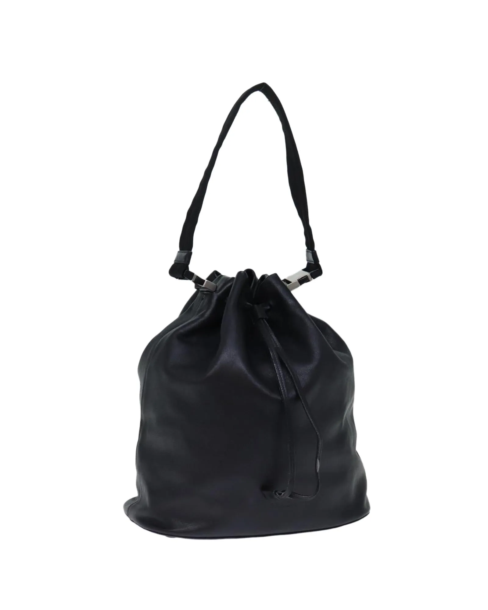 Leather Shoulder Bag with Accessory and Serial Number