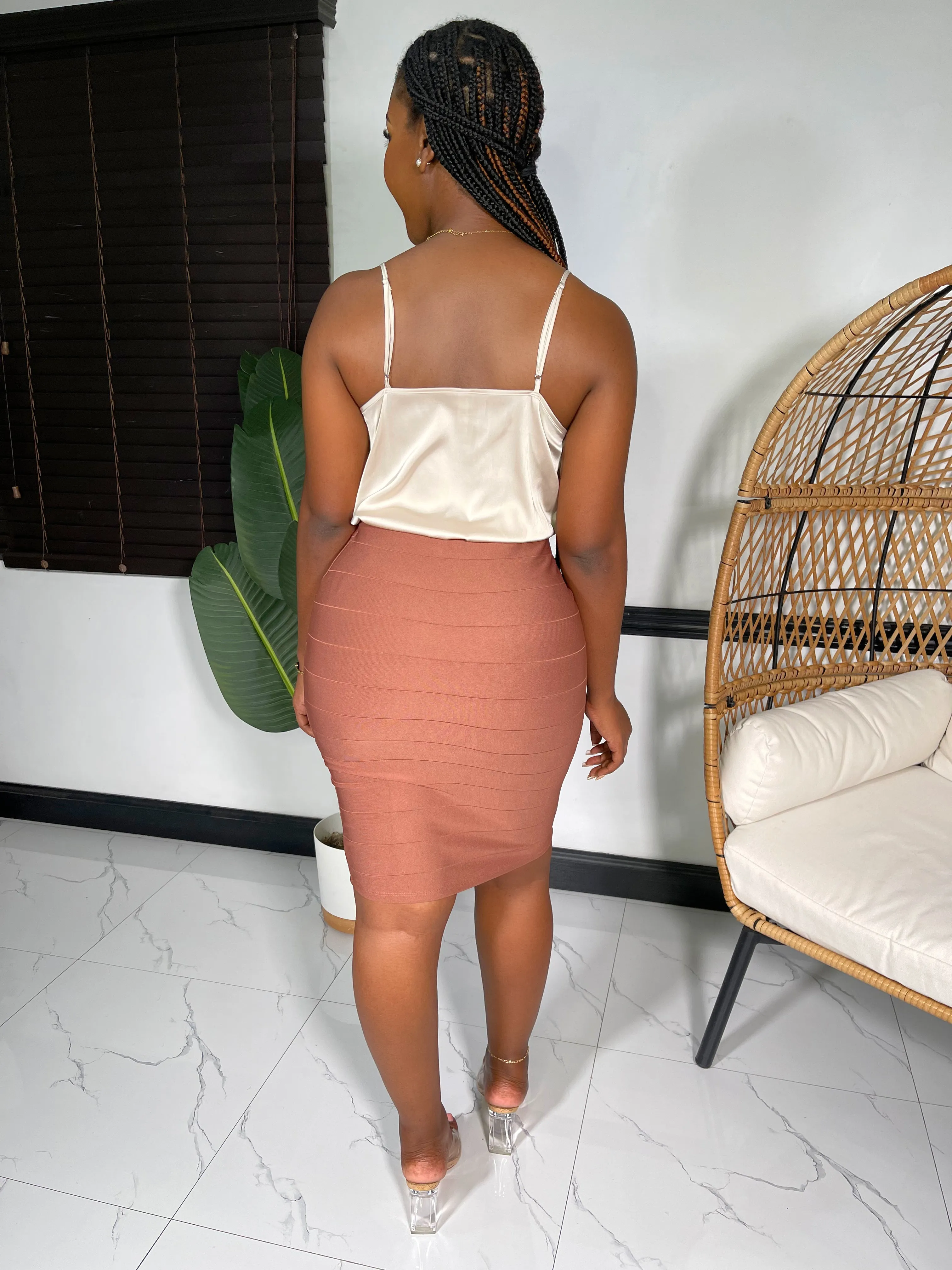 Leia Wrap Skirt-Mocha