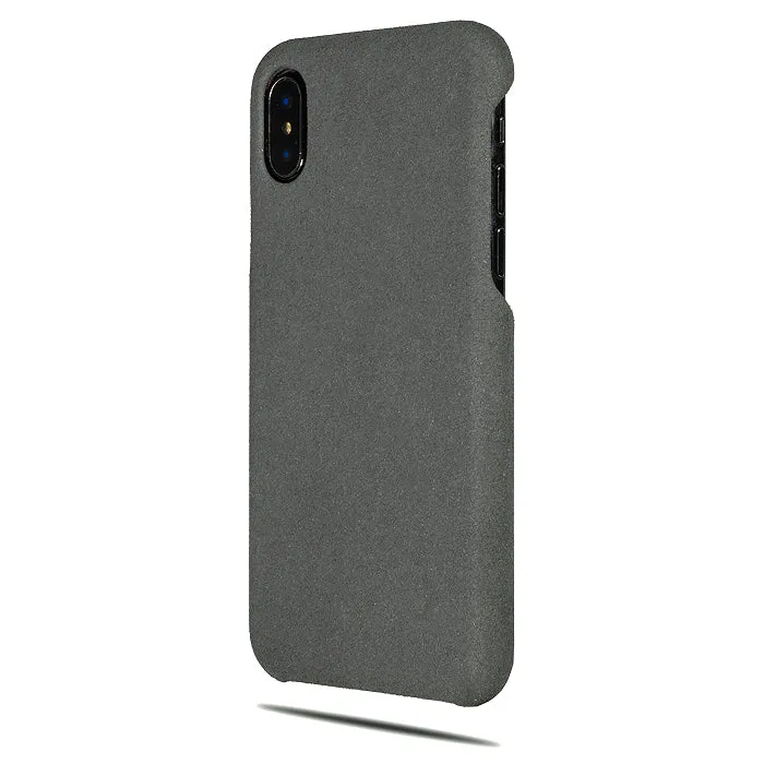 Light Gray Micro Suede iPhone Xs / iPhone X Monogram Case