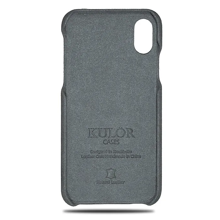 Light Gray Micro Suede iPhone Xs / iPhone X Monogram Case