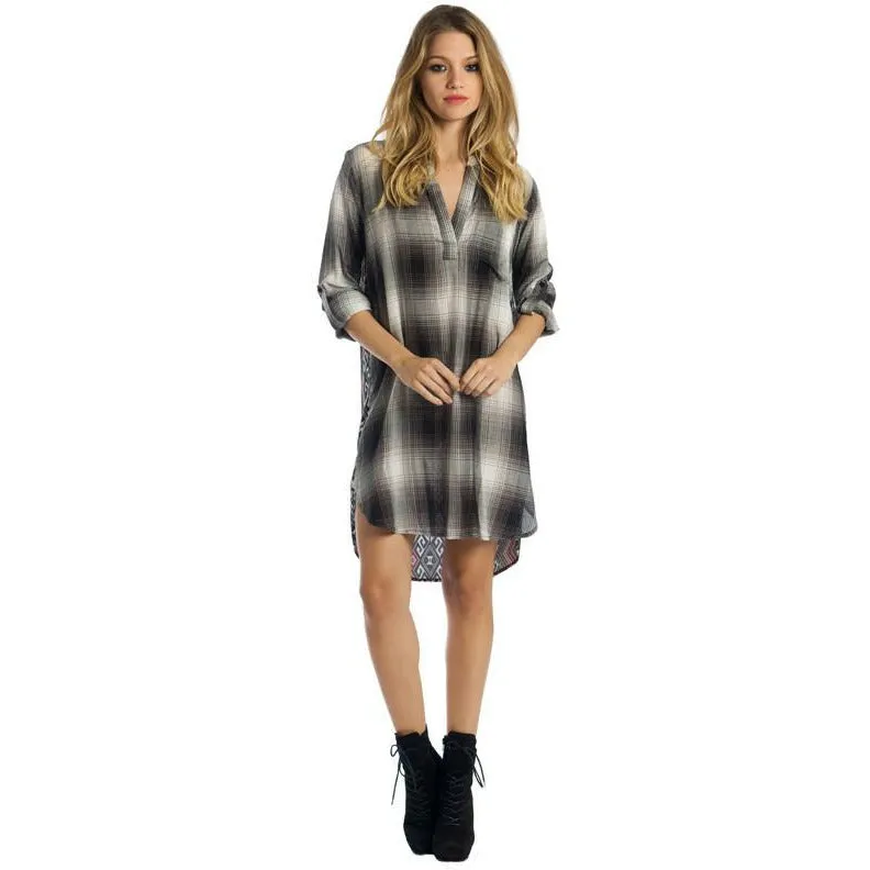 Lisa Ikat Plaid Dress