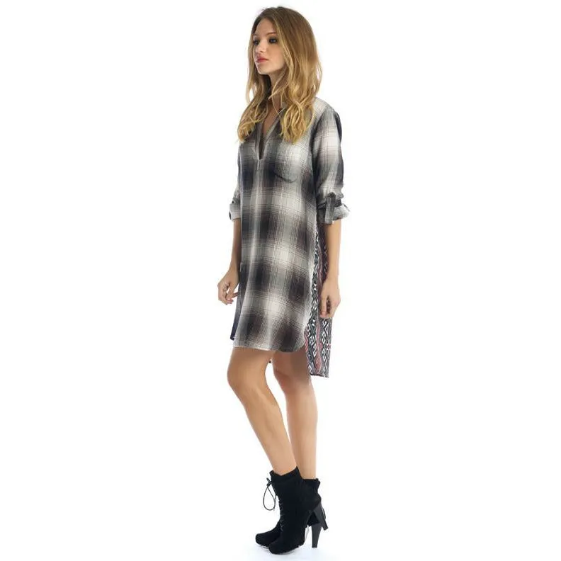 Lisa Ikat Plaid Dress