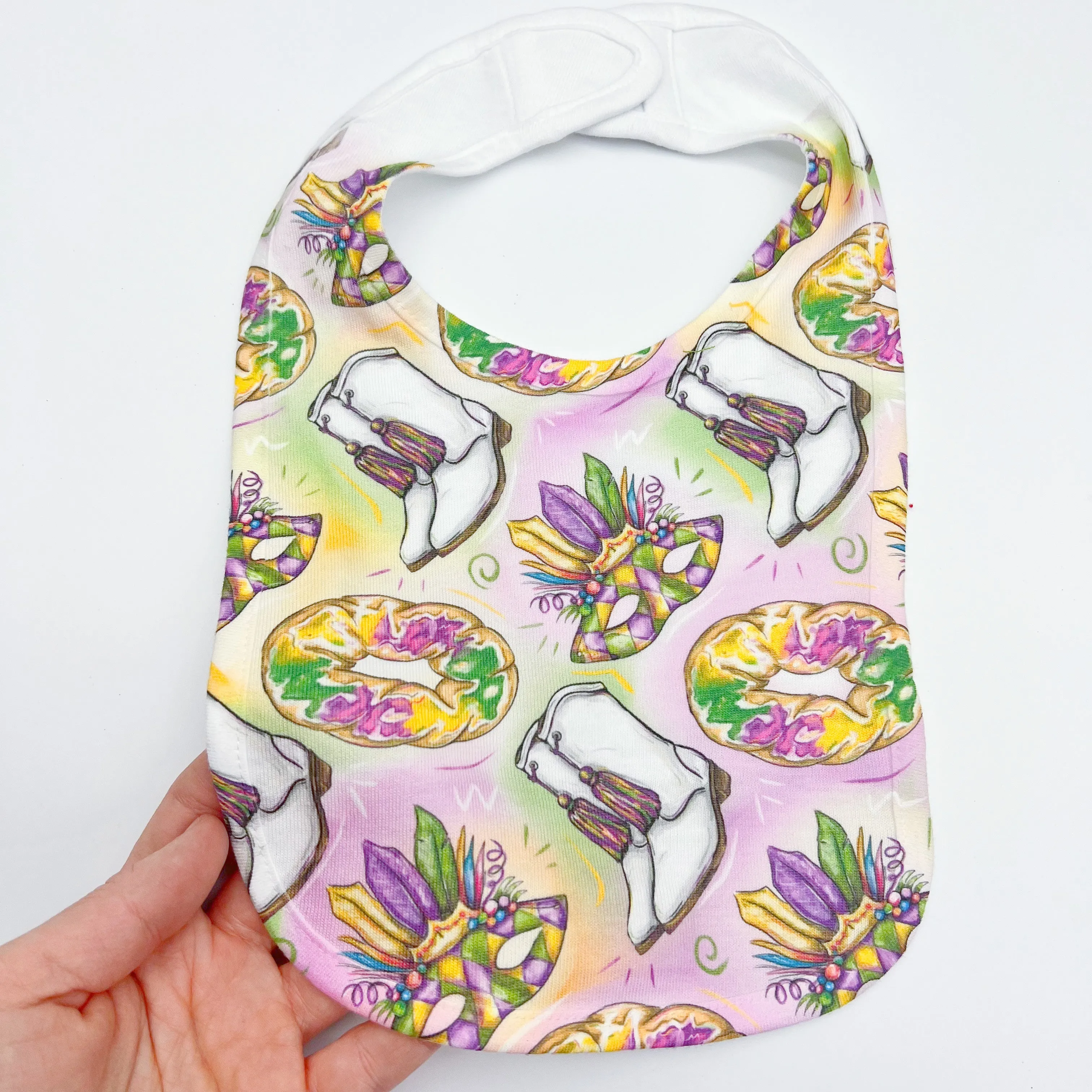 Mardi Gras Baby Bib