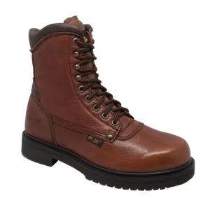 Men's 8" Brown Work Leather Boots