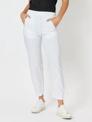 Parachute Stitch Pull On Pant - White