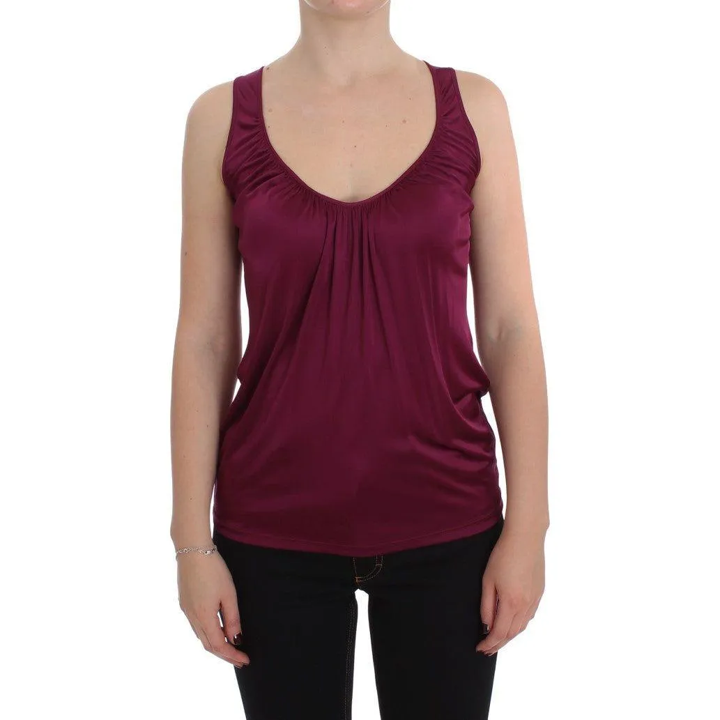 PLEIN SUD Elegant Purple Rayon Cami Blouse