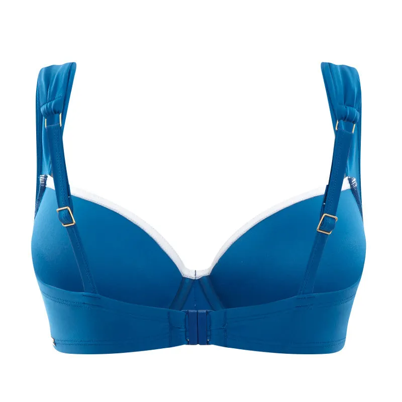 Portofino Petrol Blue Balconette Bikini Top - Panache Swim