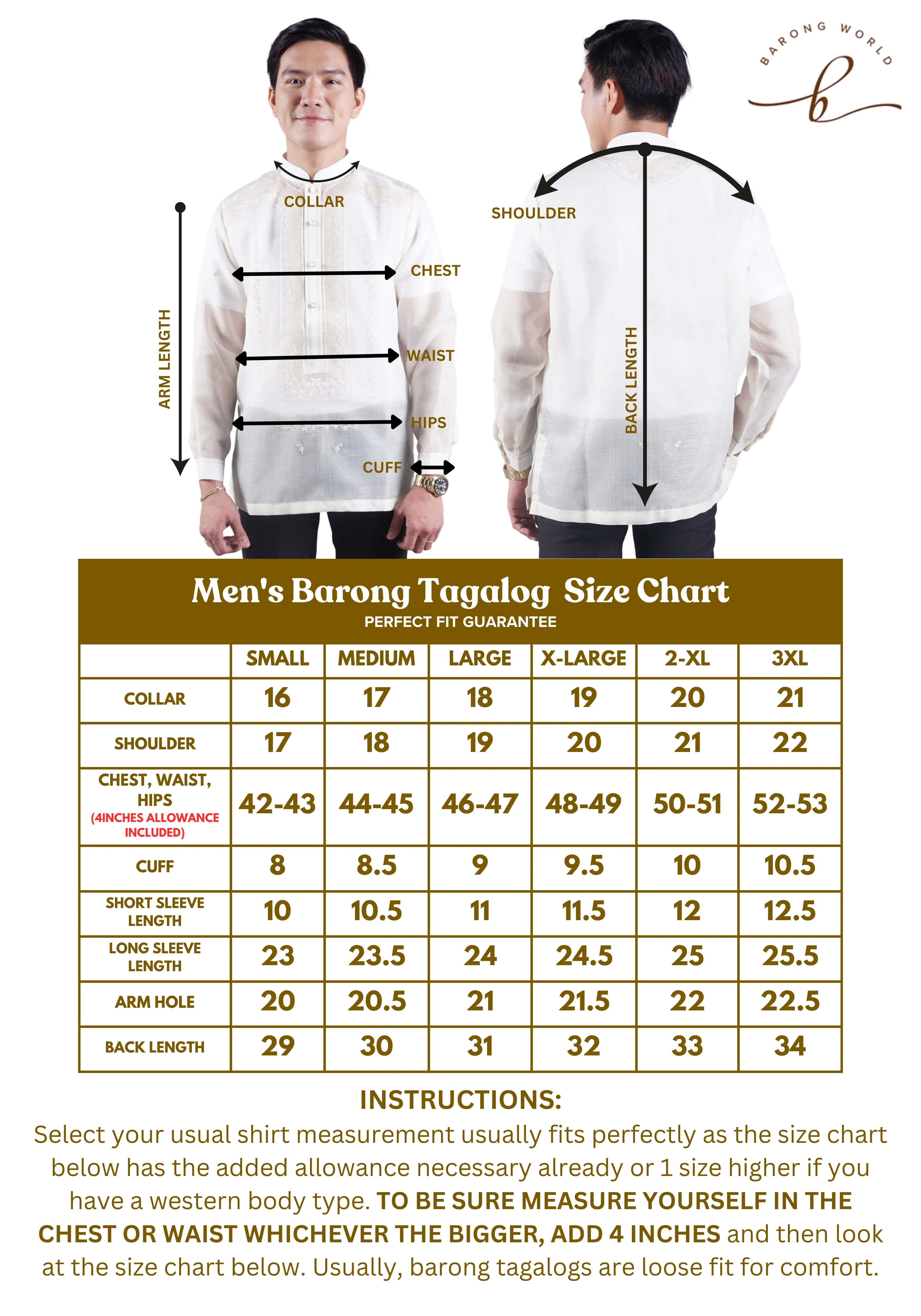 Premium Piña Cocoon Classic Elegant Barong Tagalog Men - Carlos - MR404