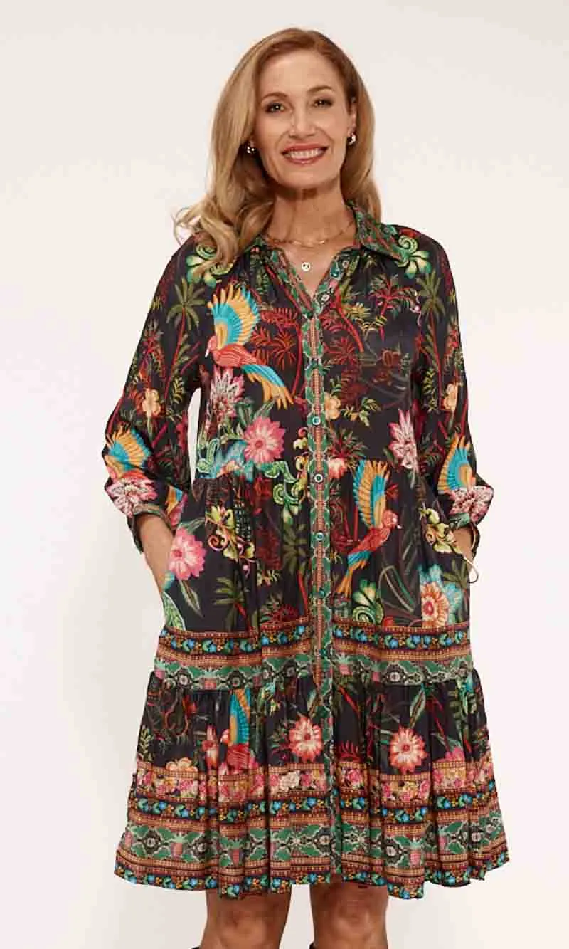 Rayon Tiered Dress Cuckoo