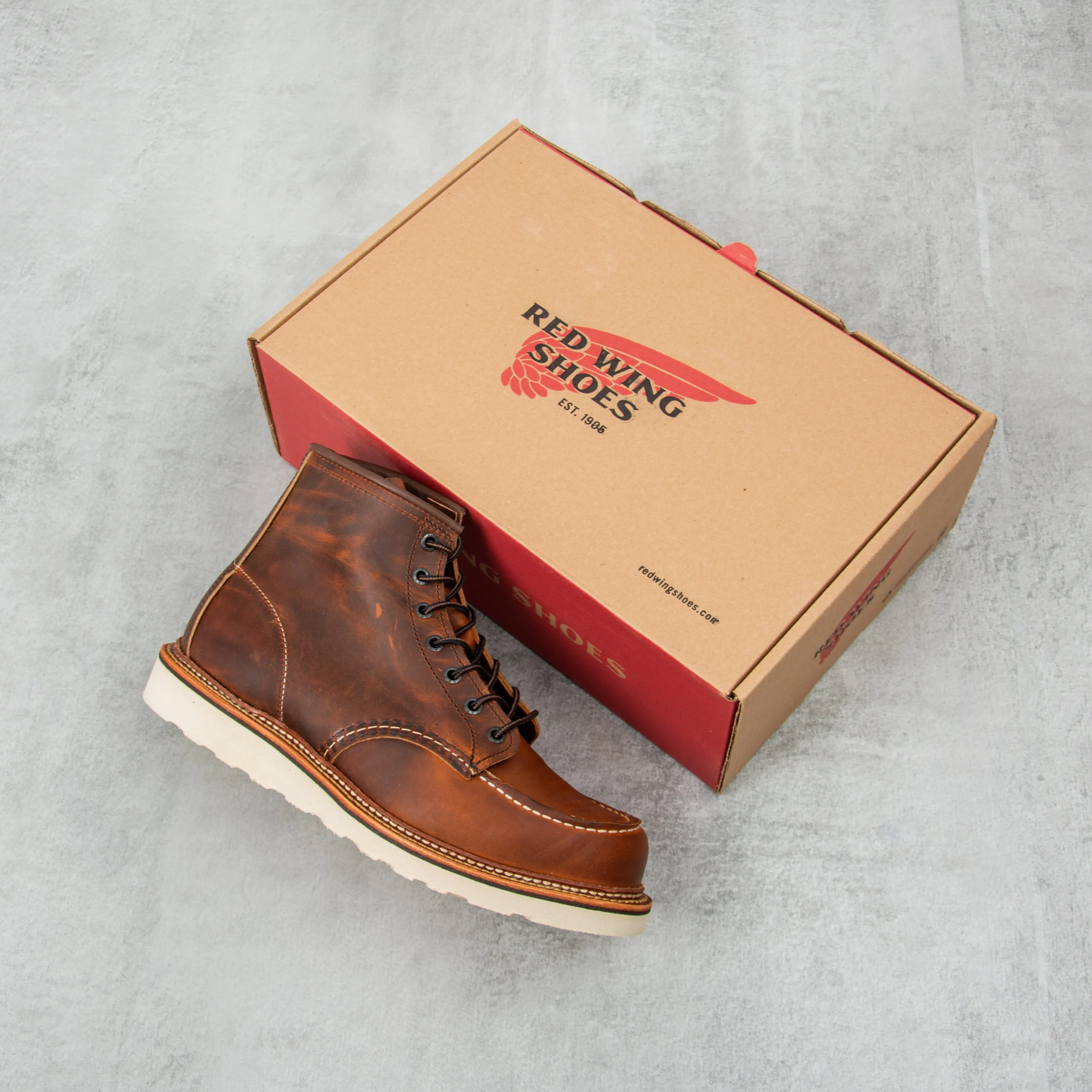 Red Wing Classic Moc Toe 1907 Boot - Copper Rough & Tough Leather