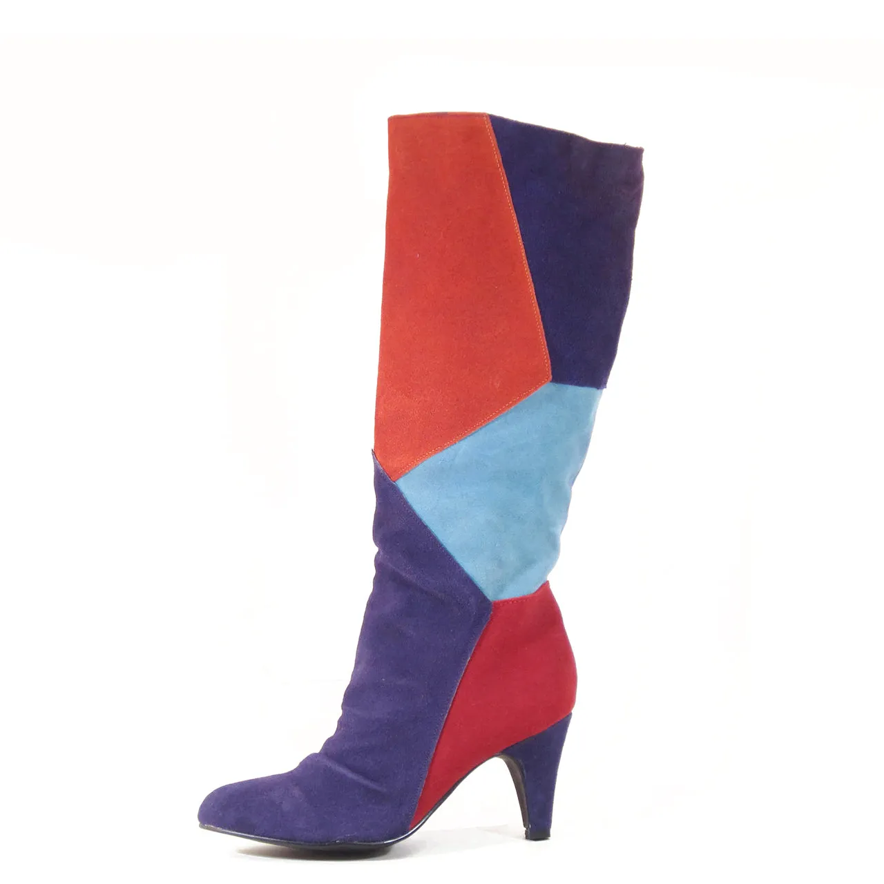 Samira Patchwork Tall Heeled Boots