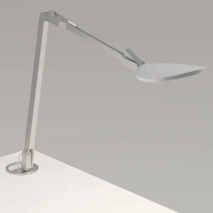 Splitty Reach Silver Contemporary LED Desk Lamp with Grommet Mount and USB Port