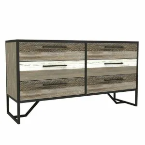 Two-Tone Brown  Metro Havana 6 Drawer Dresser