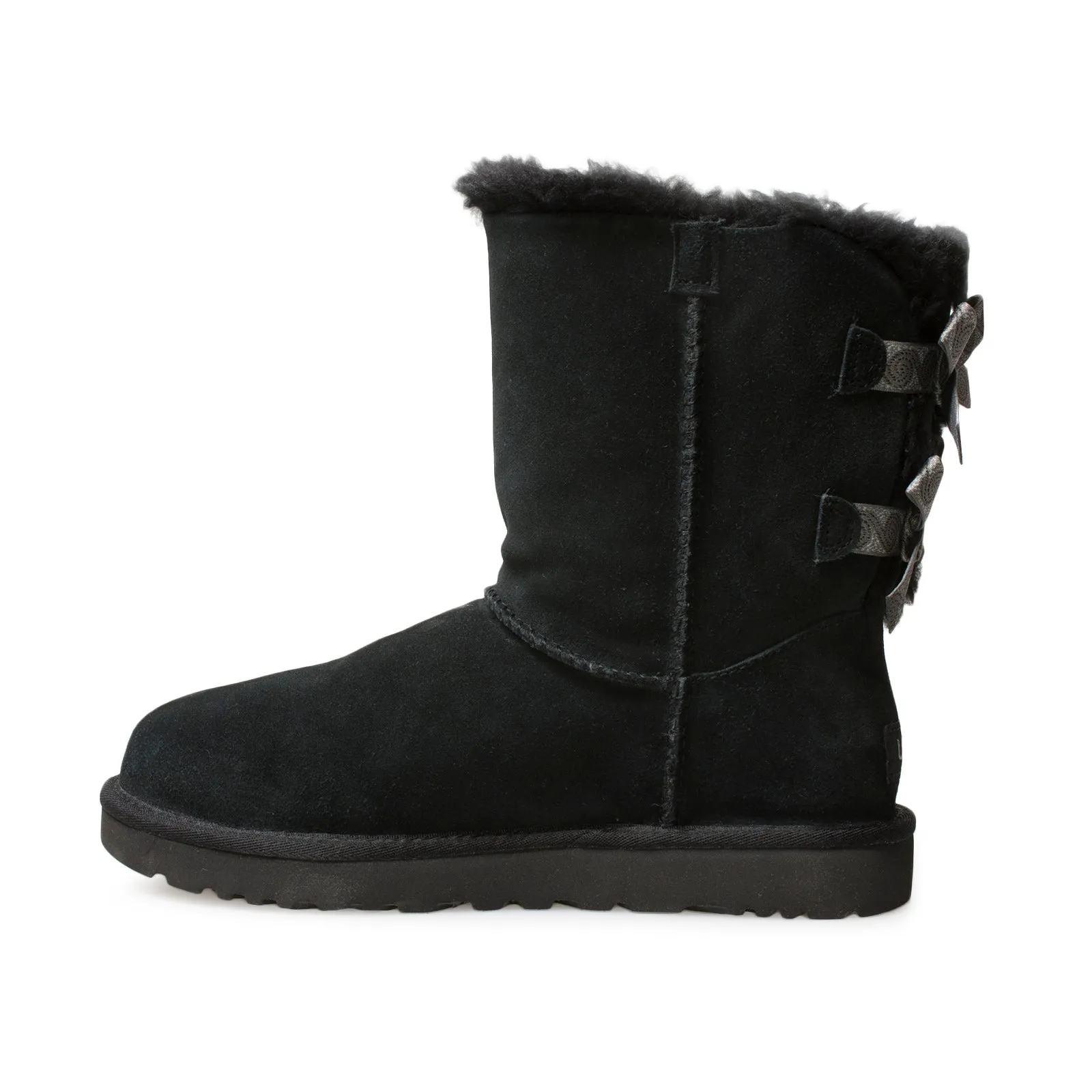 UGG Bailey Bow II Swirl Black Boots - Women's