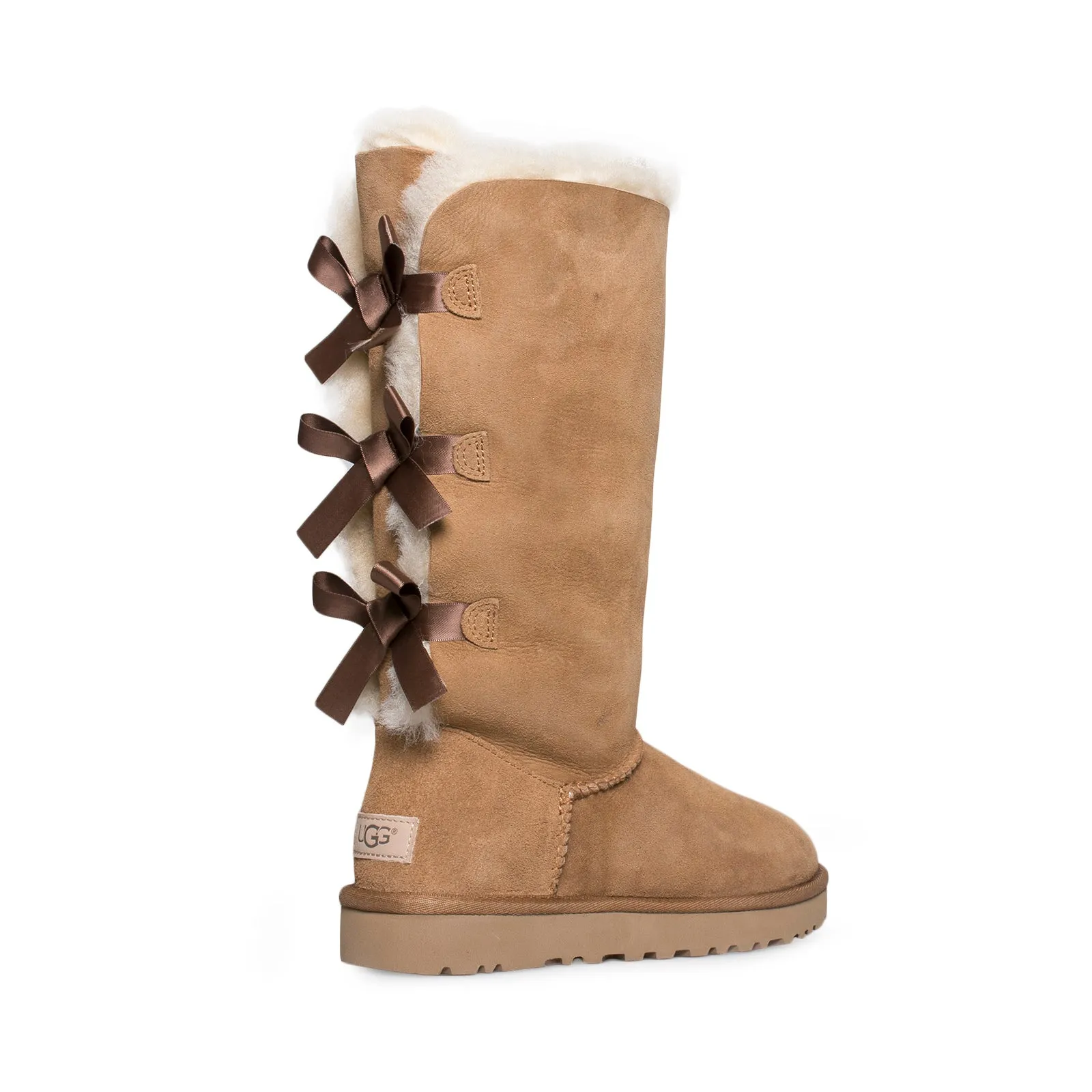 UGG Bailey Bow II Tall Chestnut Boots - Kids